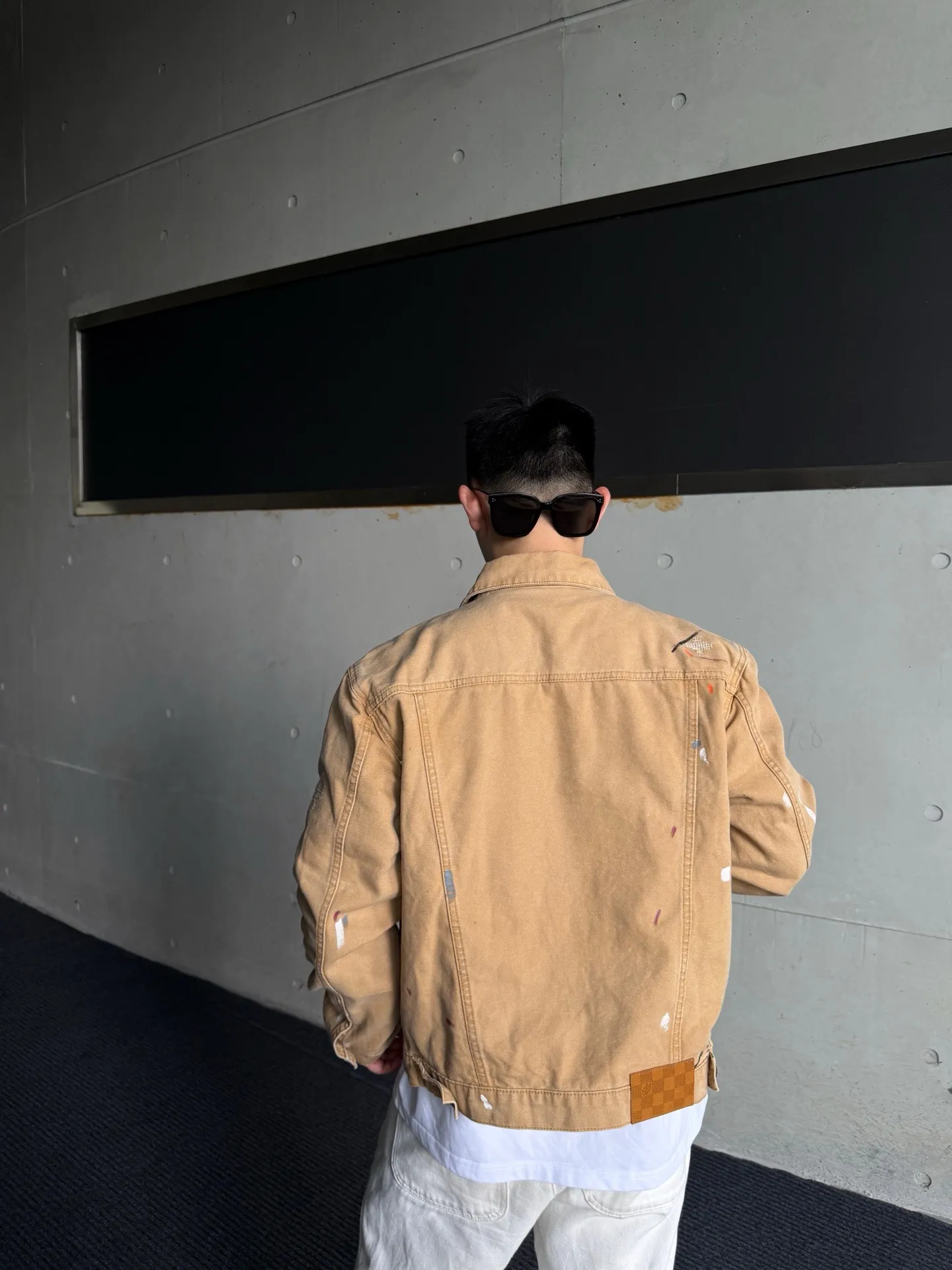 Louis Vuitton/Louis Vuitton splash graffiti suit denim jacket